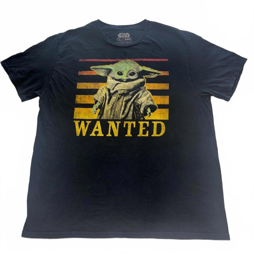 Star Wars Baby Yoda Wanted Graphic T-Shirt